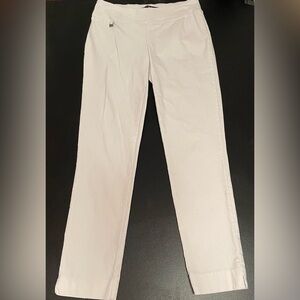Peck & Peck White Straight-Leg Pants